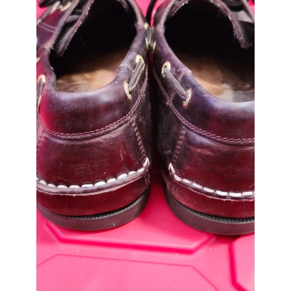 Dockers Mens Castaway Boat Deck Shoes Dark Brown Leather Loafers Casual Sz 11.5